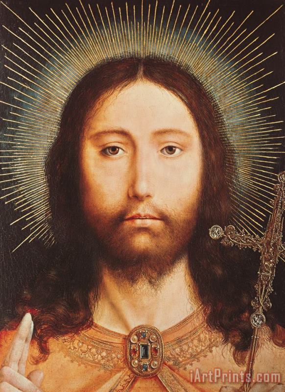 Quentin Massys Cristo Salvator Mundi Art Painting