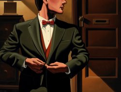 R. Kenton Nelson A Suit of a Becoming Shade of Green painting