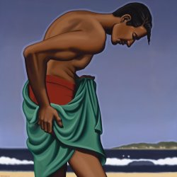 R. Kenton Nelson After a Swim, 2019 painting