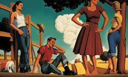 R. Kenton Nelson After The Blue Sirocco painting