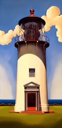R. Kenton Nelson Lighthouse According to Fixed Rules painting