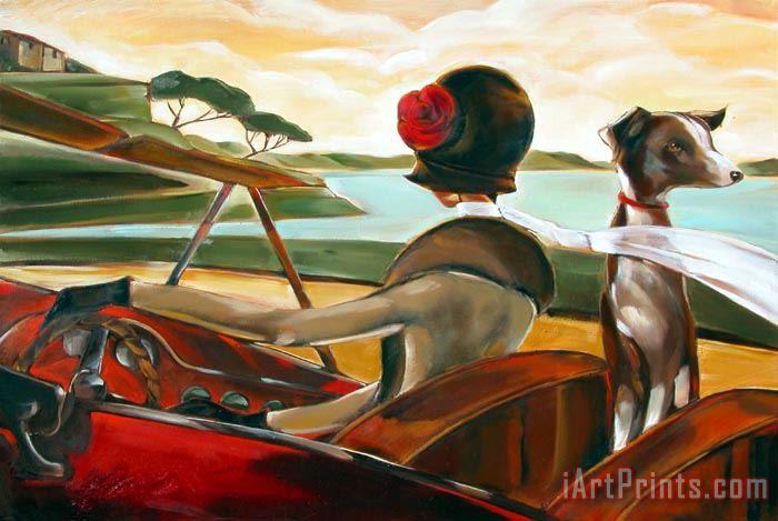 Road to Cannes painting - R. Kenton Nelson Road to Cannes Art Print