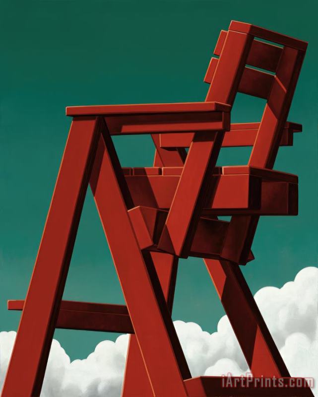 Sky Chair, 2022 painting - R. Kenton Nelson Sky Chair, 2022 Art Print