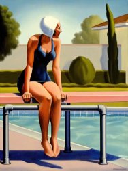 R. Kenton Nelson Swim Party #1 painting