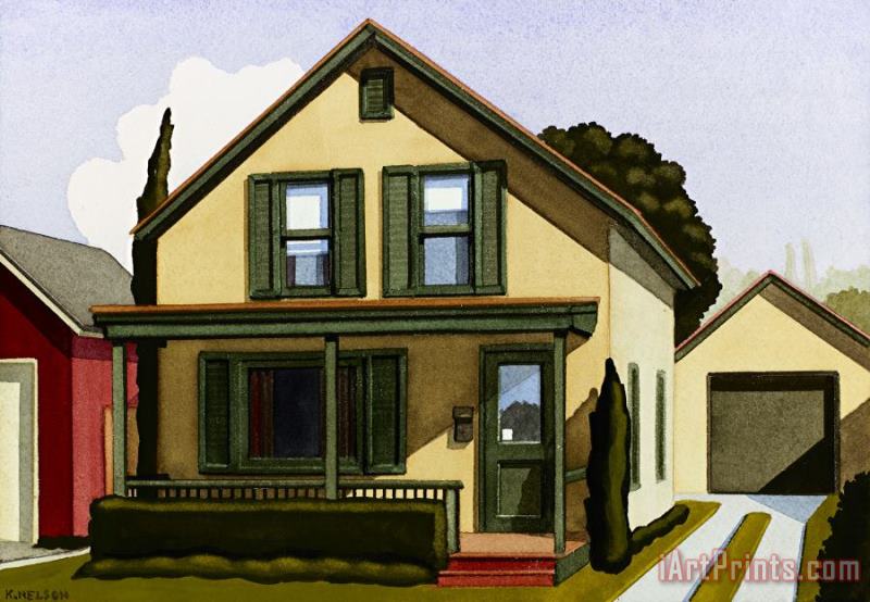 The Neighbor's House painting - R. Kenton Nelson The Neighbor's House Art Print