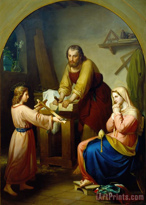 The Holy Family painting - Rafael Flores The Holy Family Art Print