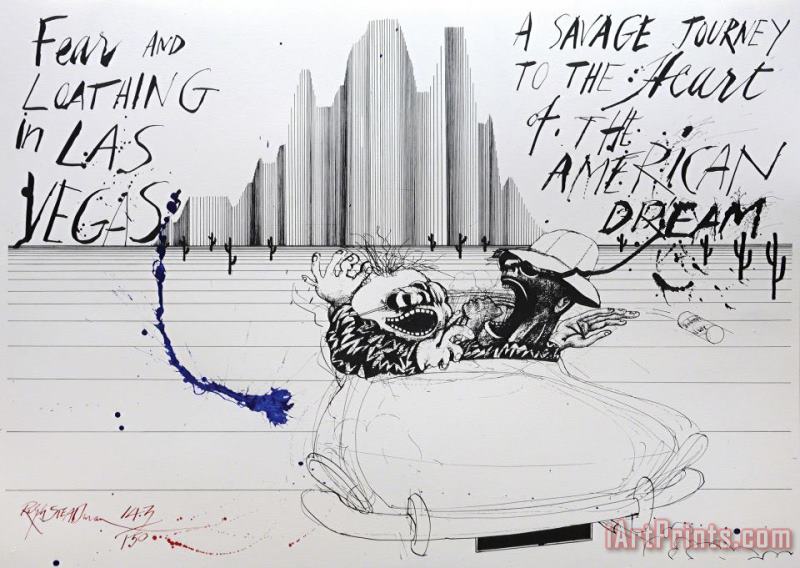 Ralph Steadman Fear And Loathing, 2016 Art Painting