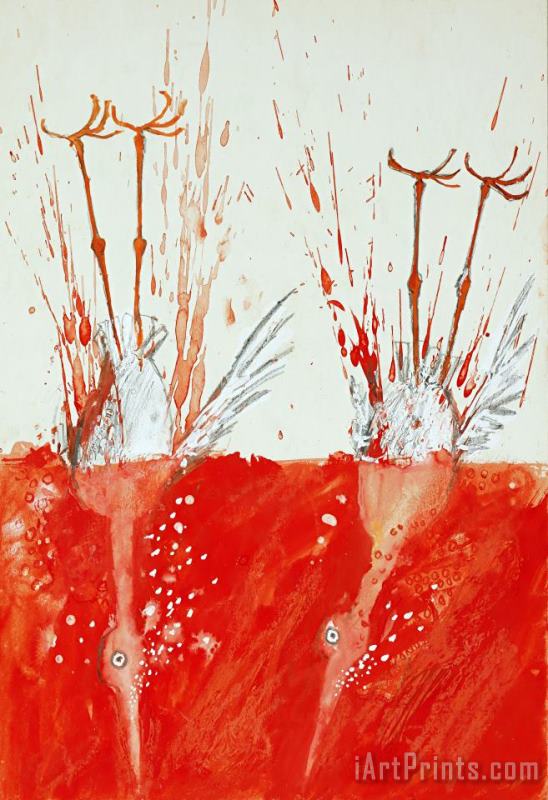 Ralph Steadman The False Flamingoes Art Painting