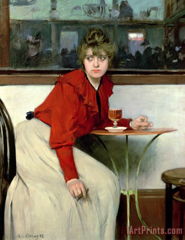 Ramon Casas i Carbo Chica In A Bar Art Painting