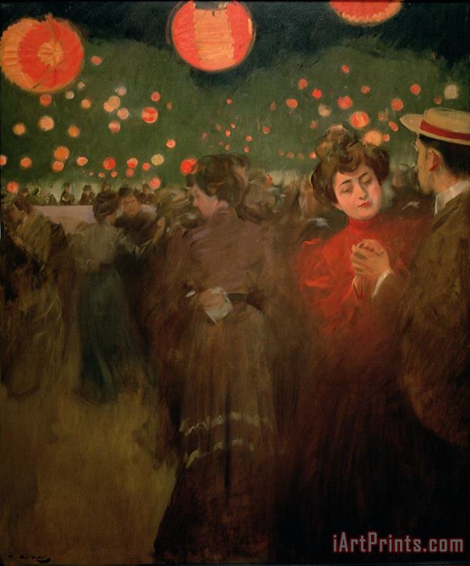 The Open Air Party painting - Ramon Casas i Carbo The Open Air Party Art Print