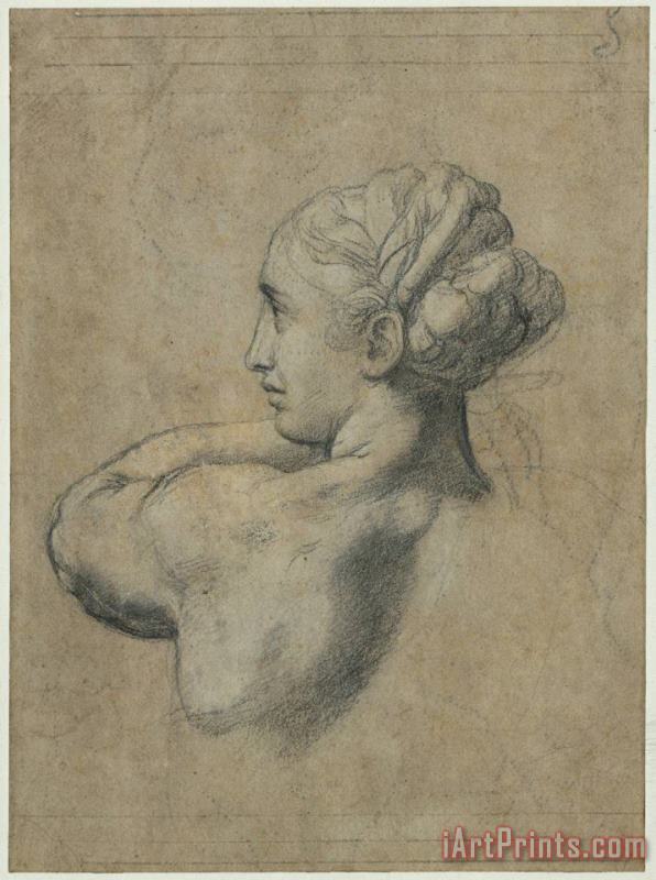 Raphael Head of a Woman Art Painting