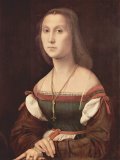 Portrait of a Young Woman of The Fortesque Family of Devon Paintings - Portrait of a Young Woman aka La Muta - 1507 by Raphael