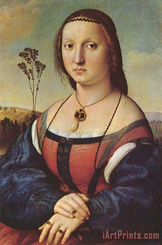 Portrait of Maddalena Doni painting - Raphael Portrait of Maddalena Doni Art Print