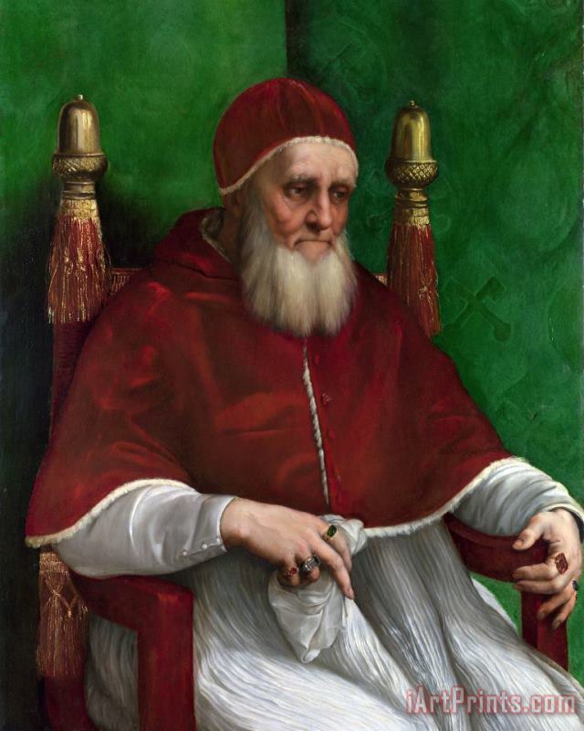 Portrait of Pope Julius II - 1511 painting - Raphael Portrait of Pope Julius II - 1511 Art Print