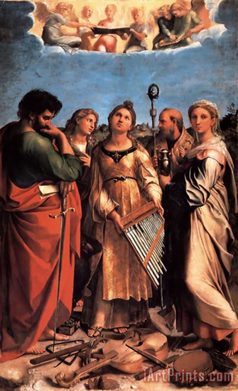 Raphael The Saint Cecilia Altarpiece Art Painting