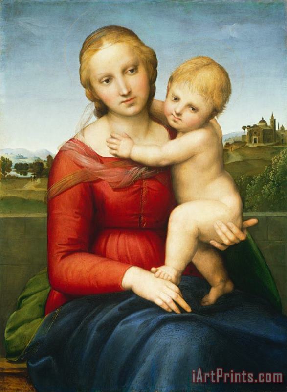 Raphael Raffaello Sanzio of Urbino The Small Cowper Madonna Art Painting