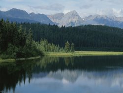 Raymond Gehman A Beautiful Mountain Scene Reflected in a Peaceful Mountain Lake
