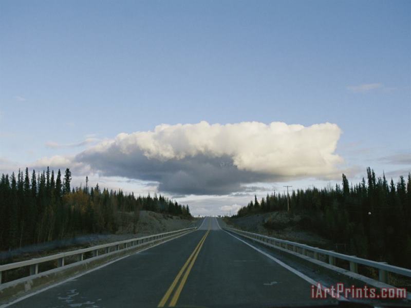 Raymond Gehman A Thundercloud Forms Above The Makenzie Highway Art Painting
