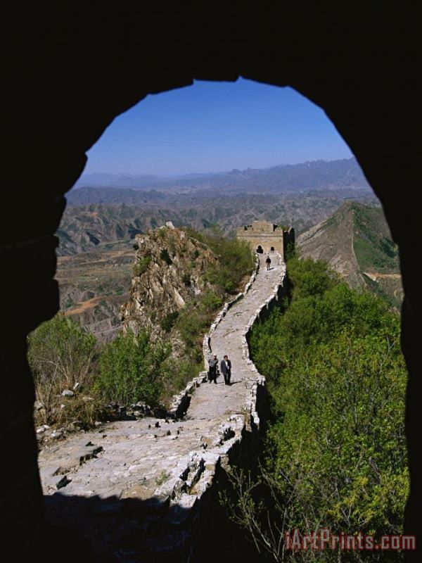 Raymond Gehman A View Through an Arched Window of The Great Wall Art Painting
