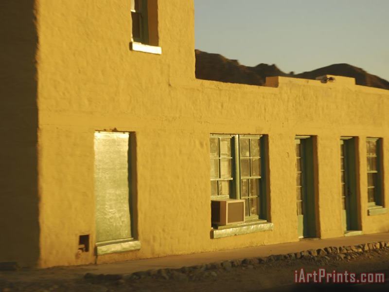Adobe Building Exterior at Sunset painting - Raymond Gehman Adobe Building Exterior at Sunset Art Print