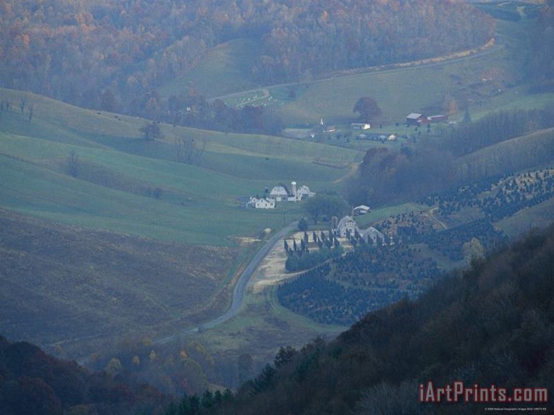 Raymond Gehman Farm Is Nestled in The Valley of Mount Rogers Recreation Area Art Print