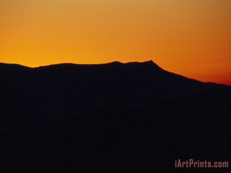 Raymond Gehman Mountain Ridges at Sunset Art Print