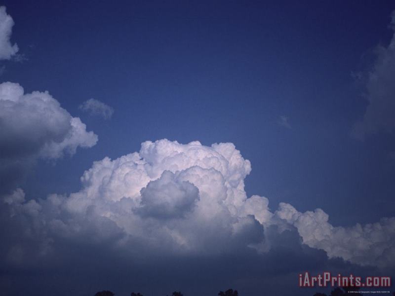 Puffy Clouds in The Blue Sky painting - Raymond Gehman Puffy Clouds in The Blue Sky Art Print