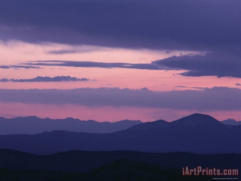 Ridges at Twilight From Mount Washburn painting - Raymond Gehman Ridges at Twilight From Mount Washburn Art Print