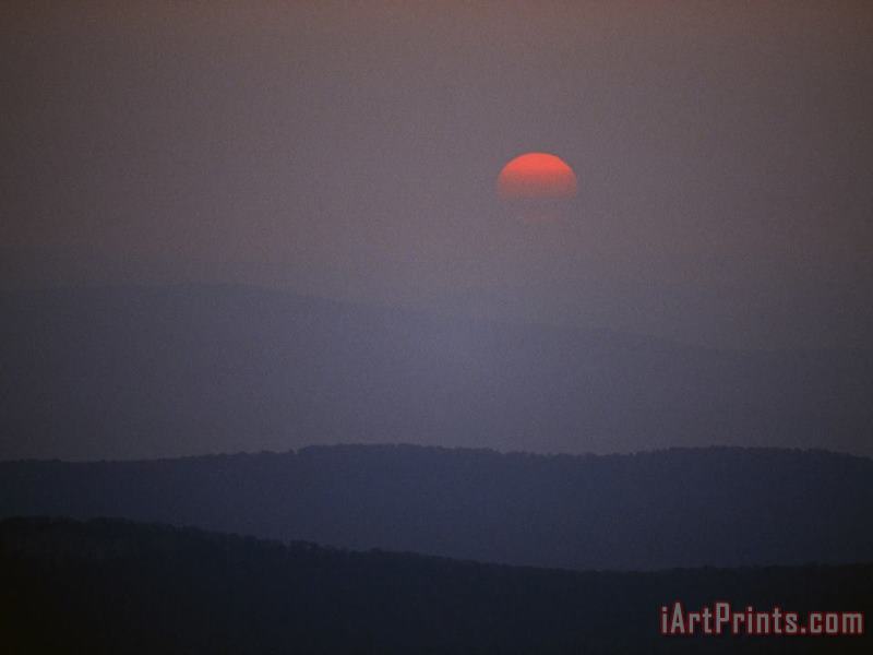 Sunrise Over Allegheny Mountain Ridges painting - Raymond Gehman Sunrise Over Allegheny Mountain Ridges Art Print