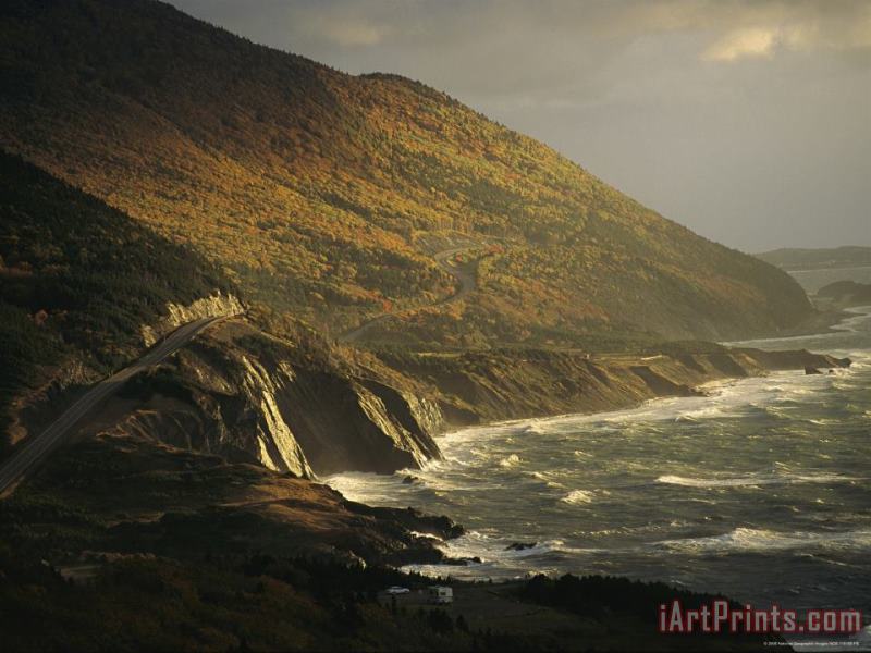 Raymond Gehman The Cabot Trail Winds Its Way Along The Gulf of St Lawrence Art Print
