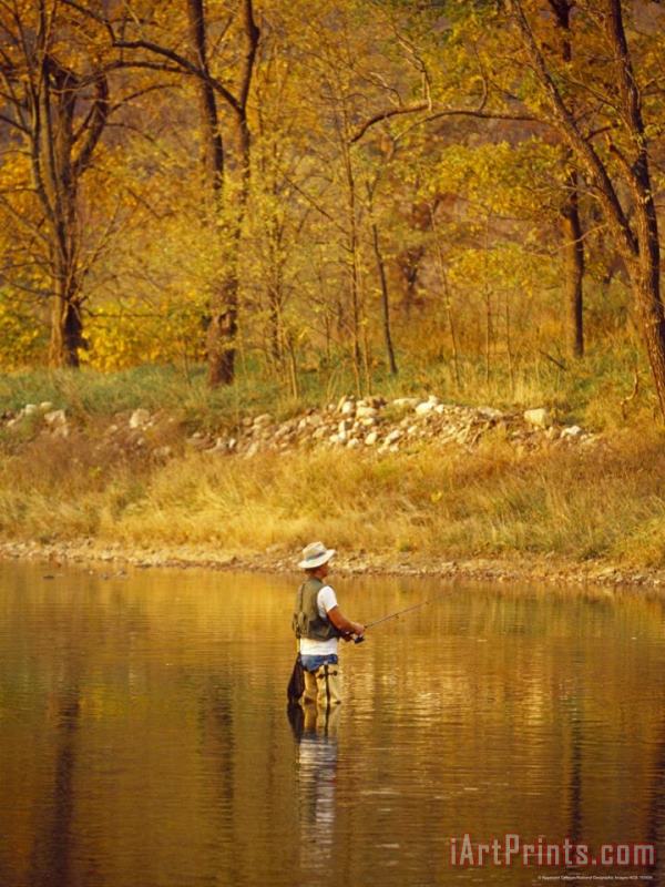 Raymond Gehman Trout Fisherman in The North Fork of The Potomac River Art Print