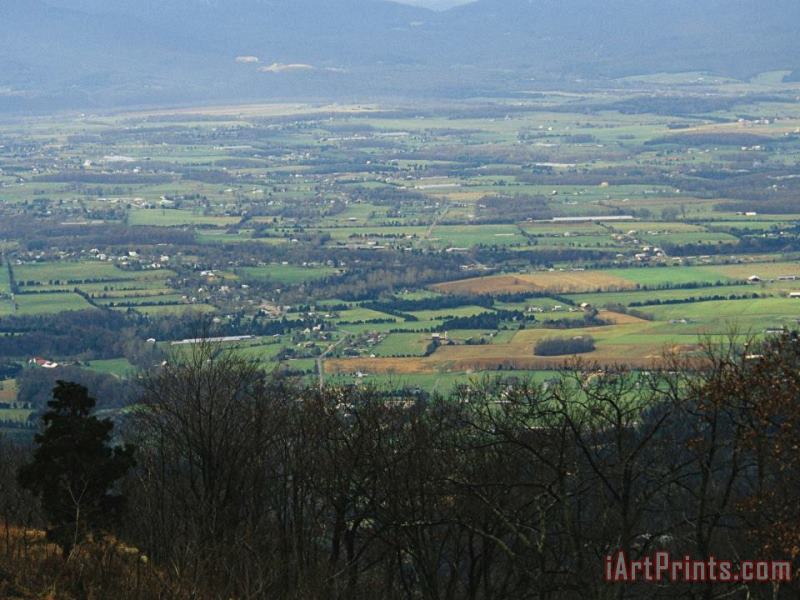 Raymond Gehman View of Stanley And Shenandoah Valley From The Skyline Drive Art Print