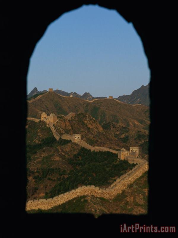 Raymond Gehman View of The Great Wall Through a Window Art Painting