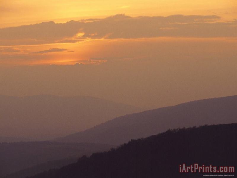 Raymond Gehman View Toward Whitetop in The Appalachian Mountains at Sunset Art Painting
