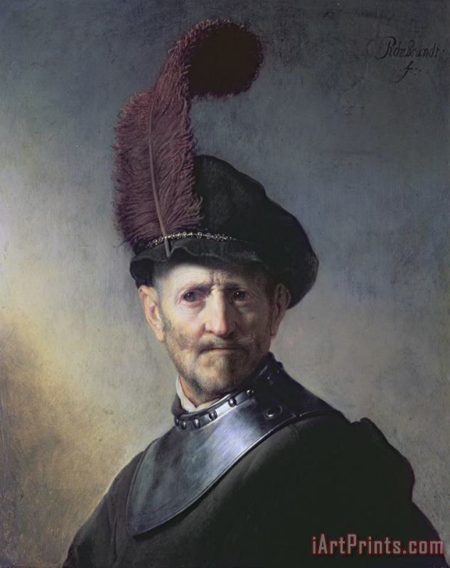 Rembrandt An Old Man in Military Costume Art Painting