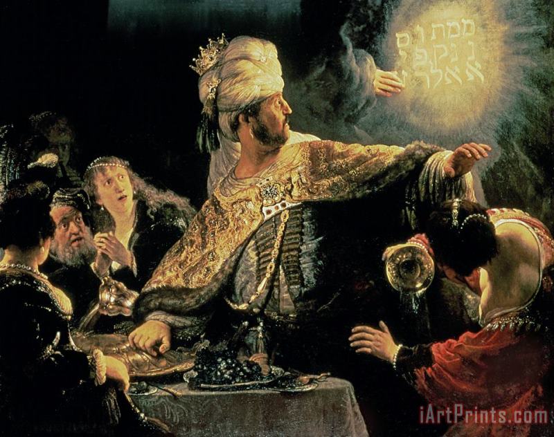 Rembrandt Belshazzars Feast Art Print