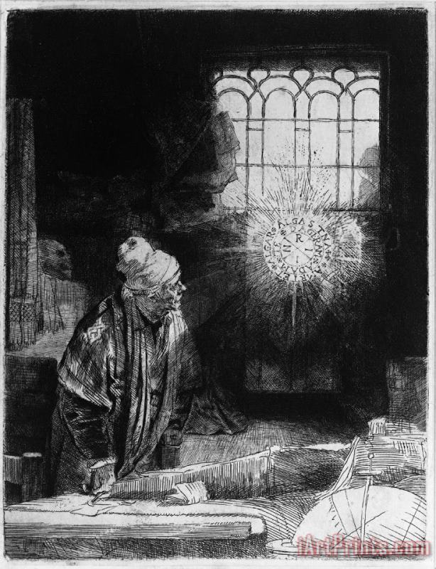 Faust painting - Rembrandt Faust Art Print