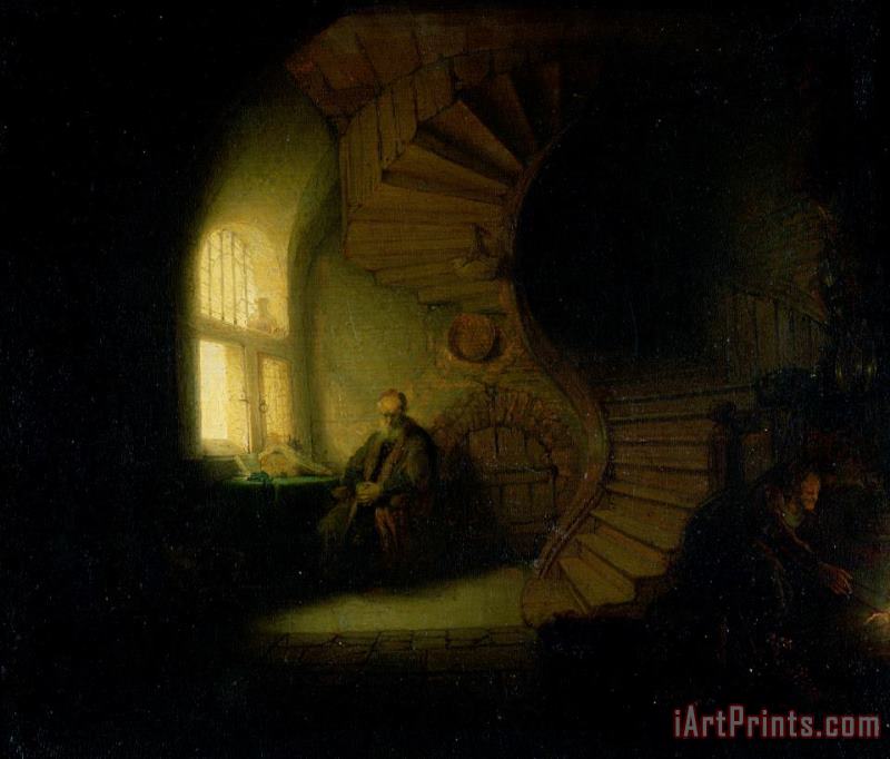 Philosopher in Meditation painting - Rembrandt Philosopher in Meditation Art Print
