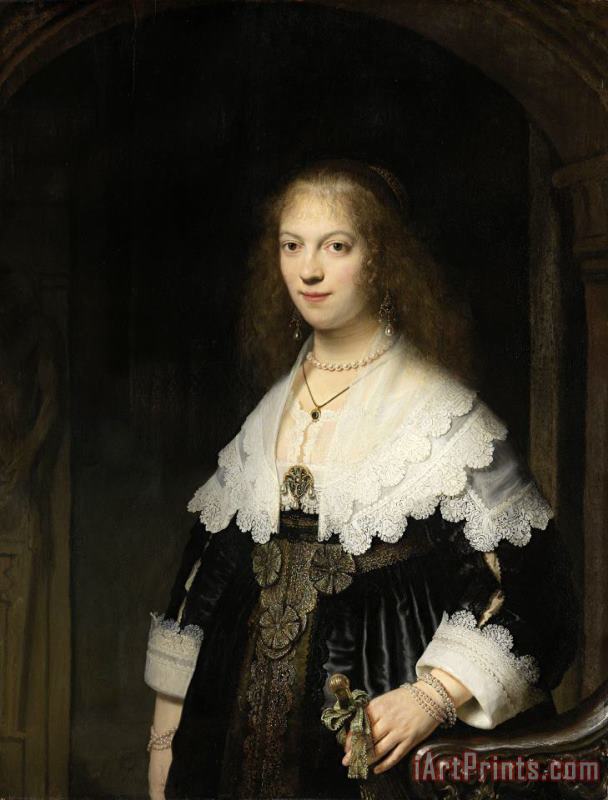Portrait of Maria Trip (16191683) painting - Rembrandt Portrait of Maria Trip (16191683) Art Print