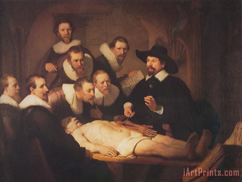 The Anatomy Lecture of Dr. Nicholaes Tulp painting - Rembrandt The Anatomy Lecture of Dr. Nicholaes Tulp Art Print