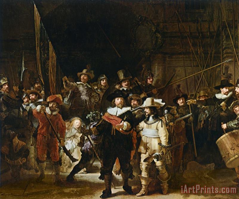 The Nightwatch painting - Rembrandt The Nightwatch Art Print