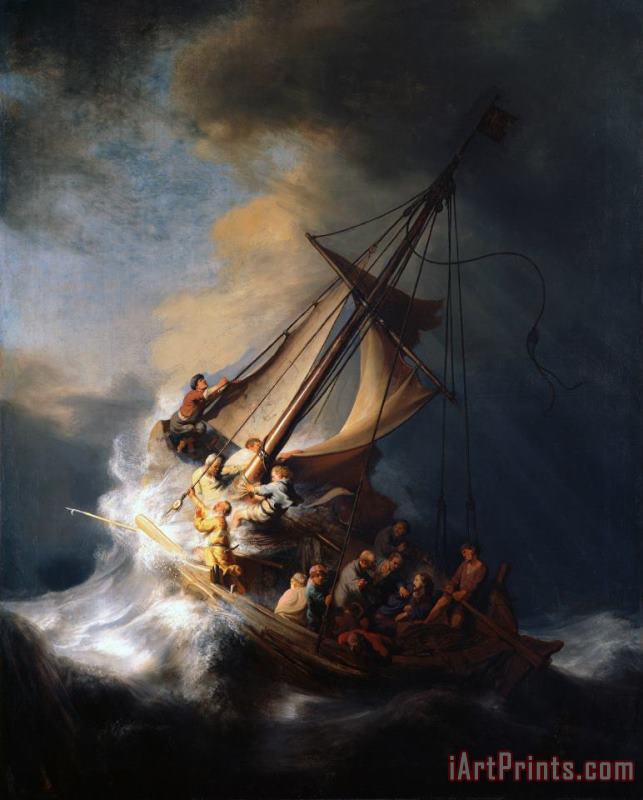The Storm on The Sea of Galilee painting - Rembrandt The Storm on The Sea of Galilee Art Print