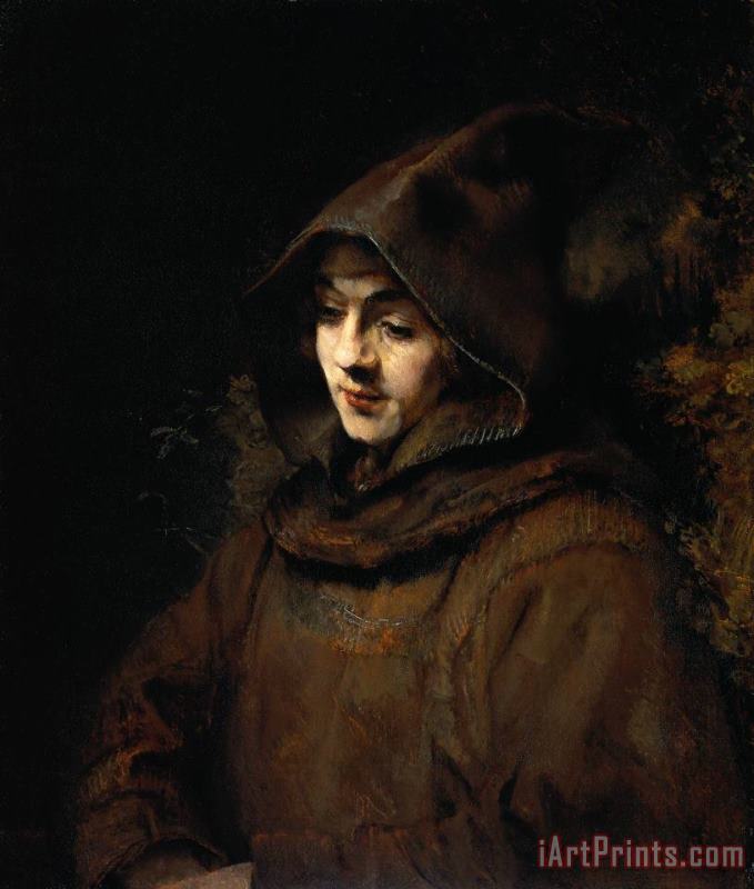 Rembrandt Titus Van Rijn in a Monk's Habit Art Painting