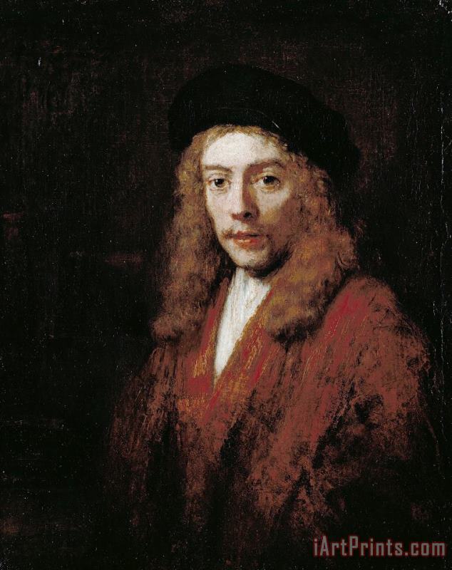 Rembrandt Harmensz van Rijn A Young Man, Perhaps The Artist's Son Titus Art Print