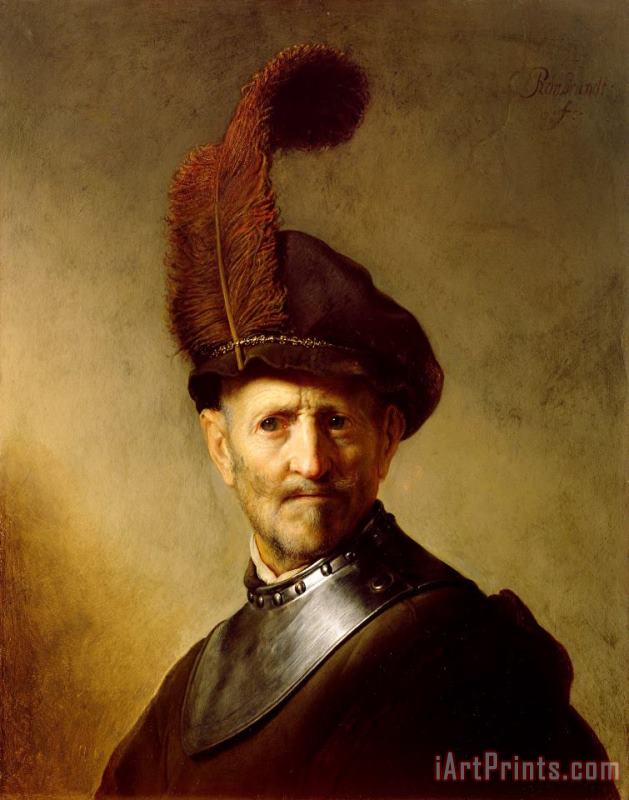 Rembrandt Harmensz van Rijn An Old Man in Military Costume Art Print