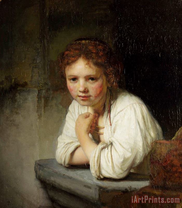 Girl at a Window painting - Rembrandt Harmensz van Rijn Girl at a Window Art Print