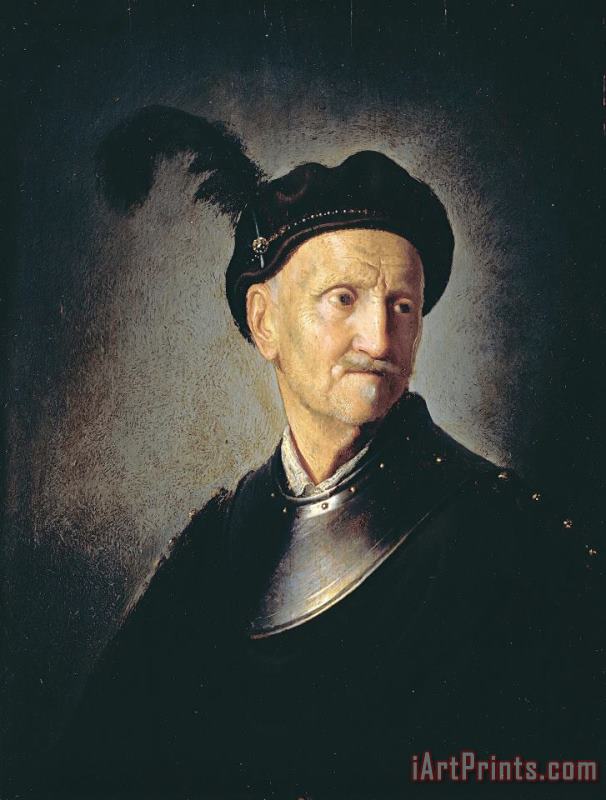 Rembrandt Harmensz van Rijn Man in Armour Art Painting