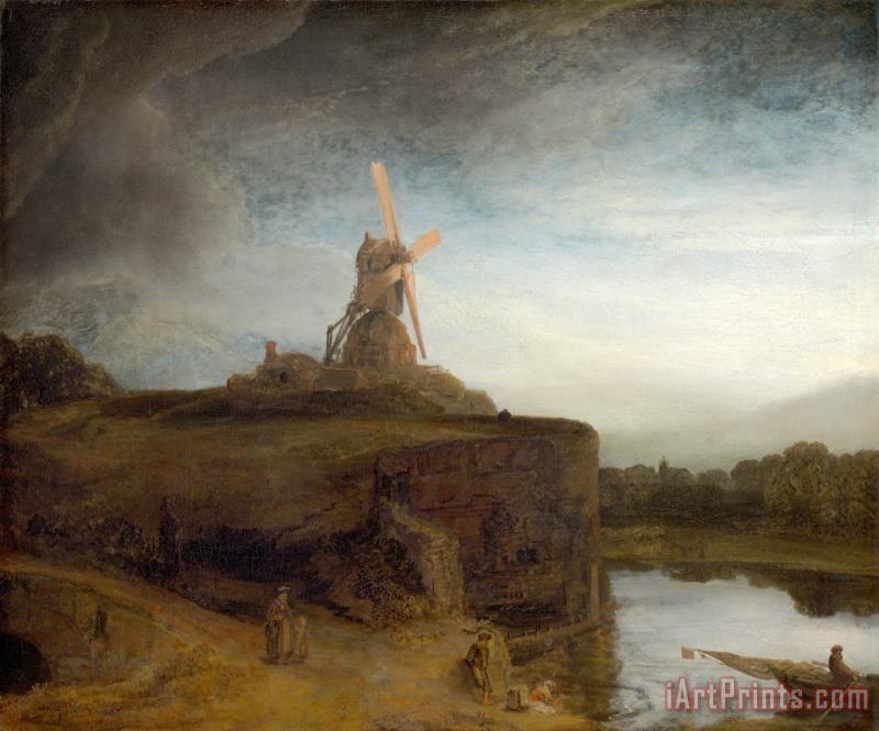 Rembrandt Harmensz van Rijn The Mill Art Painting