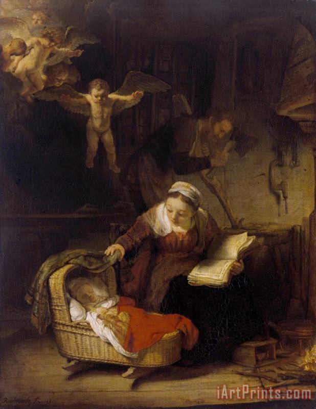 Rembrandt Harmensz van Rijn Святое Семейство Art Painting