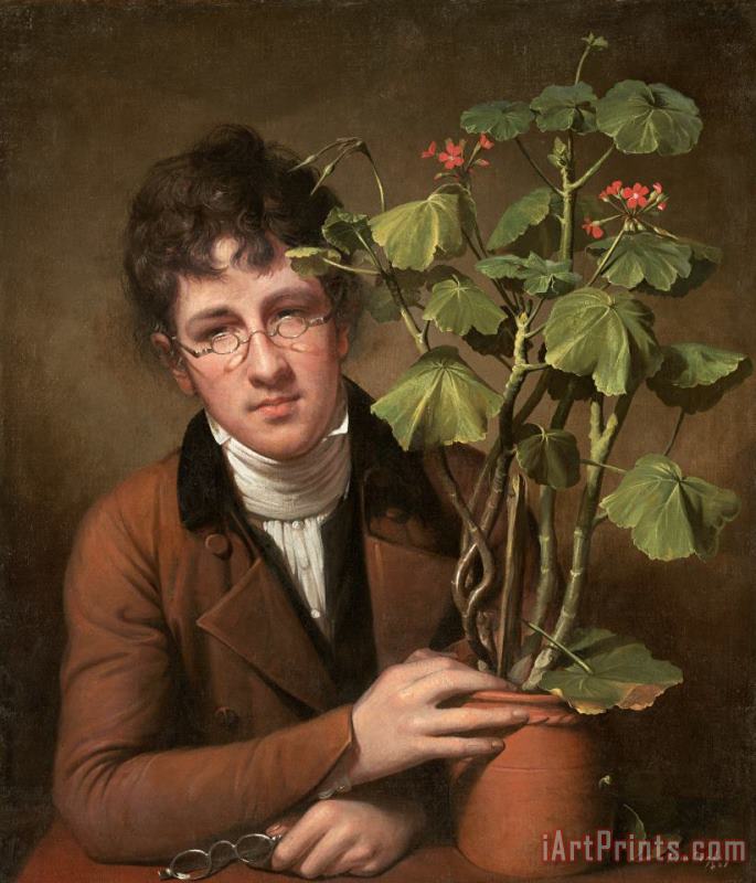 Rubens Peale with a Geranium painting - Rembrandt Peale Rubens Peale with a Geranium Art Print